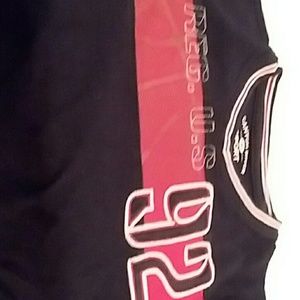 Long sleeve red and black shirt